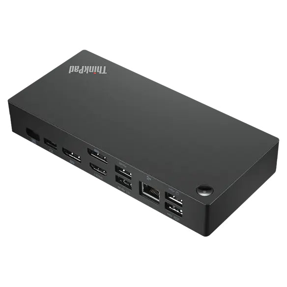 Lenovo Dockingstation – USB-C, 2× DP, 1× HDMI, 5× USB-A, 100 W PD, GbE, 3,5 mm Audio