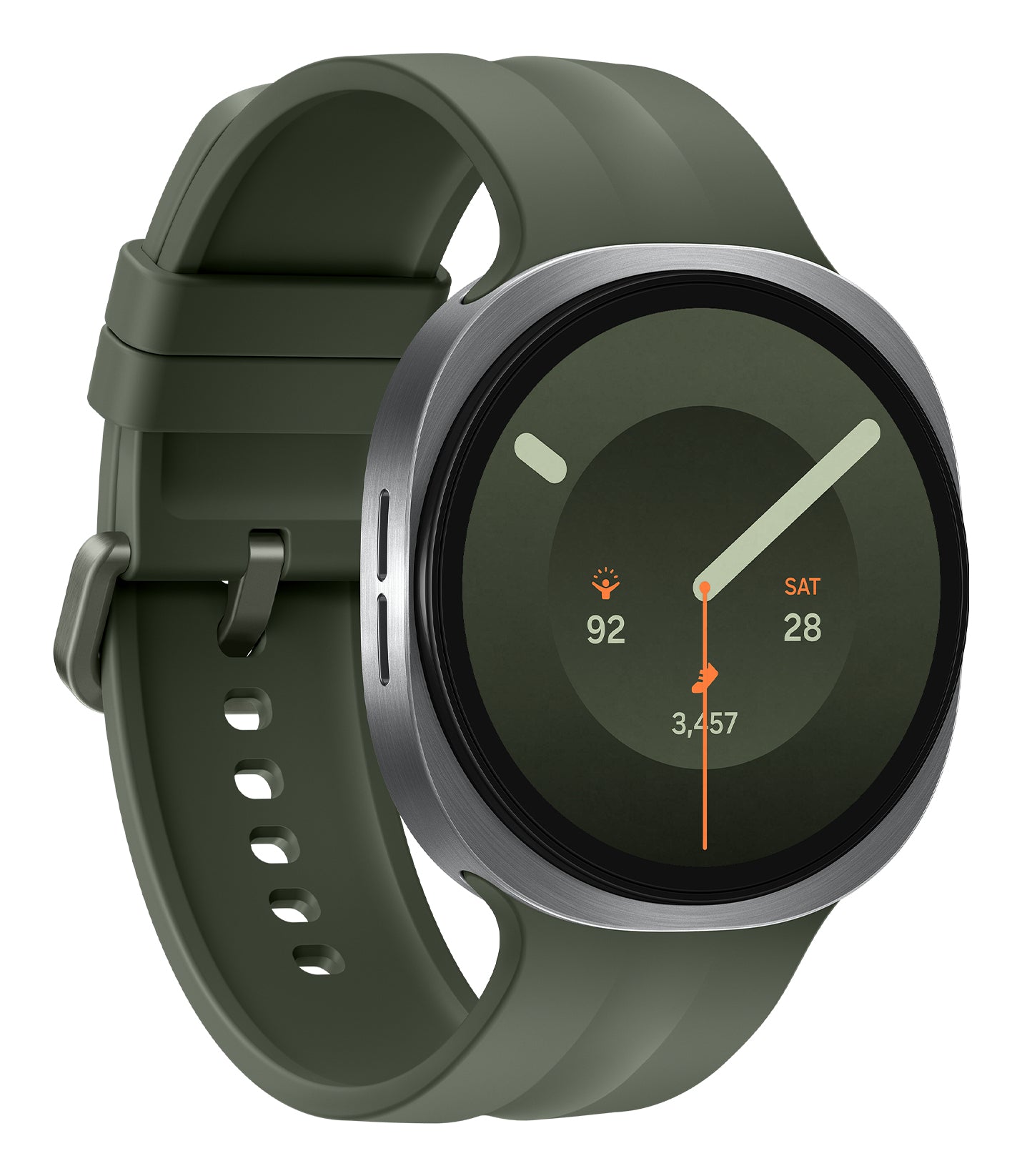 Samsung Galaxy Watch 9 44 mm GPS + Cellular – Aluminium Silber, Grün, 50 m, für Android