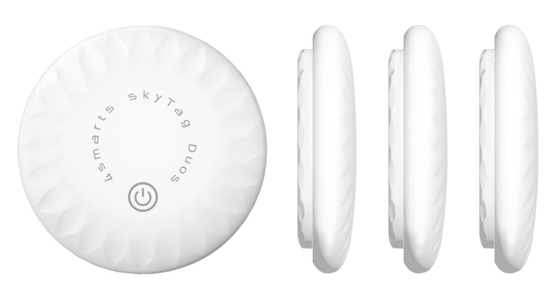 4smarts Standort-Finder SkyTag Duos – für Apple Find My-App, Android, iOS, 3 V, Weiss, ABS, 8,1 g