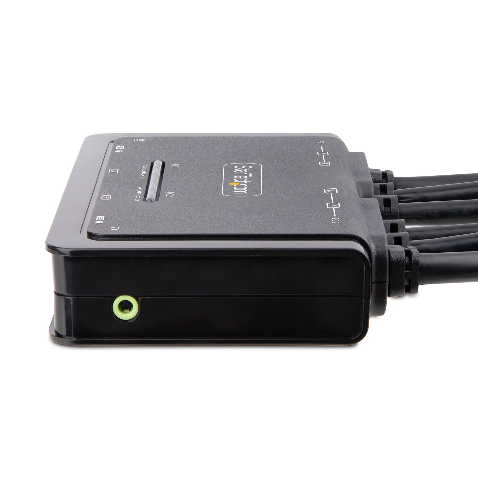 StarTech.com C2-DD46-UA2-CBL-KVM – 2-Port DisplayPort Dual-View KVM-Switch – 4K/60 Hz, USB 2.0-Hub, Audio