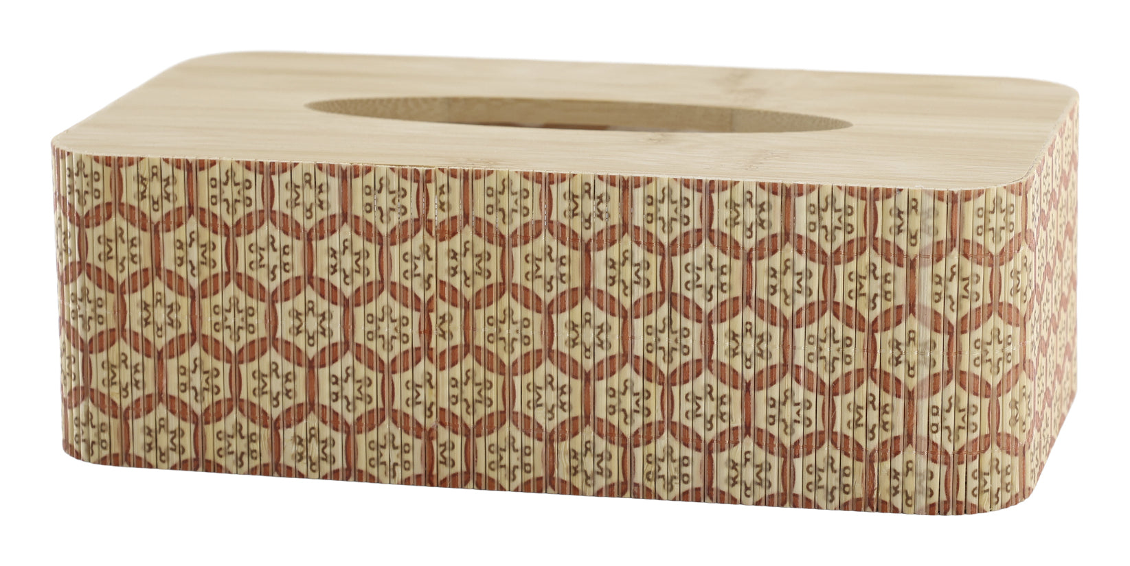Chic Antique Amilly Aufbewahrungsbox – Bambus – Braun/Rosa – 250 × 80 × 130 mm