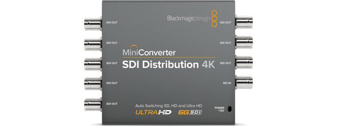 Blackmagic Design Mini Converter SDI Distrib 4K – SDI-Verteiler – 4K UHD, 1 Eingang, 8 Ausgänge – Grau