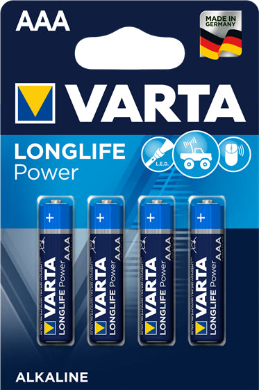 Varta AAA Batterien, Alkaline, 1,5 V – 4 Stk.