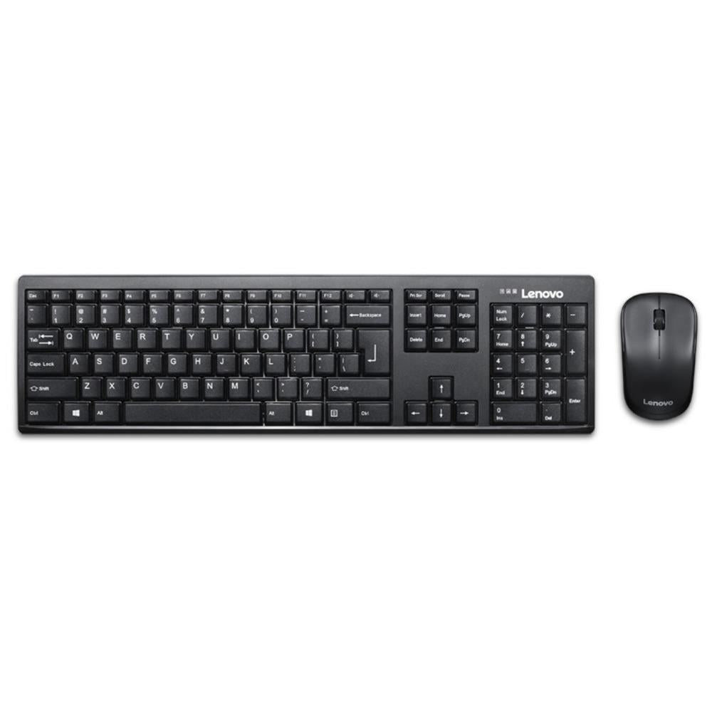 Lenovo GX30L66303 – Tastatur-Maus-Set – 2,4 GHz (Empfänger) – QWERTY (US-INT) – Schwarz