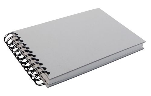 Sigel Spiralbuch – A5 quer – liniert – 110 Seiten – 130 g/m² – Doppelspirale, grau