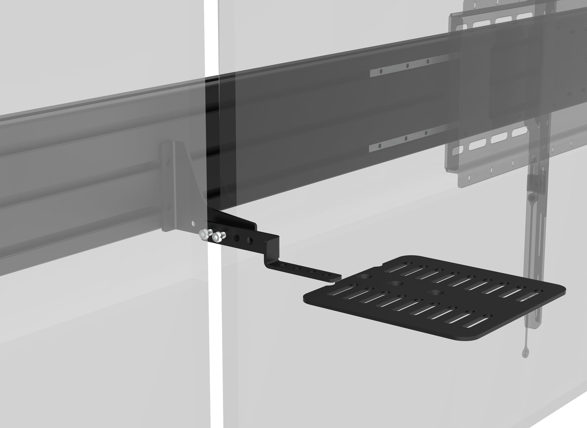 Vision F50 Schienen-Modul – 3 Displays, bis 95 kg – für VFM-W4X4, VFM-W4X6, VFM-W6X4 und andere – Schwarz