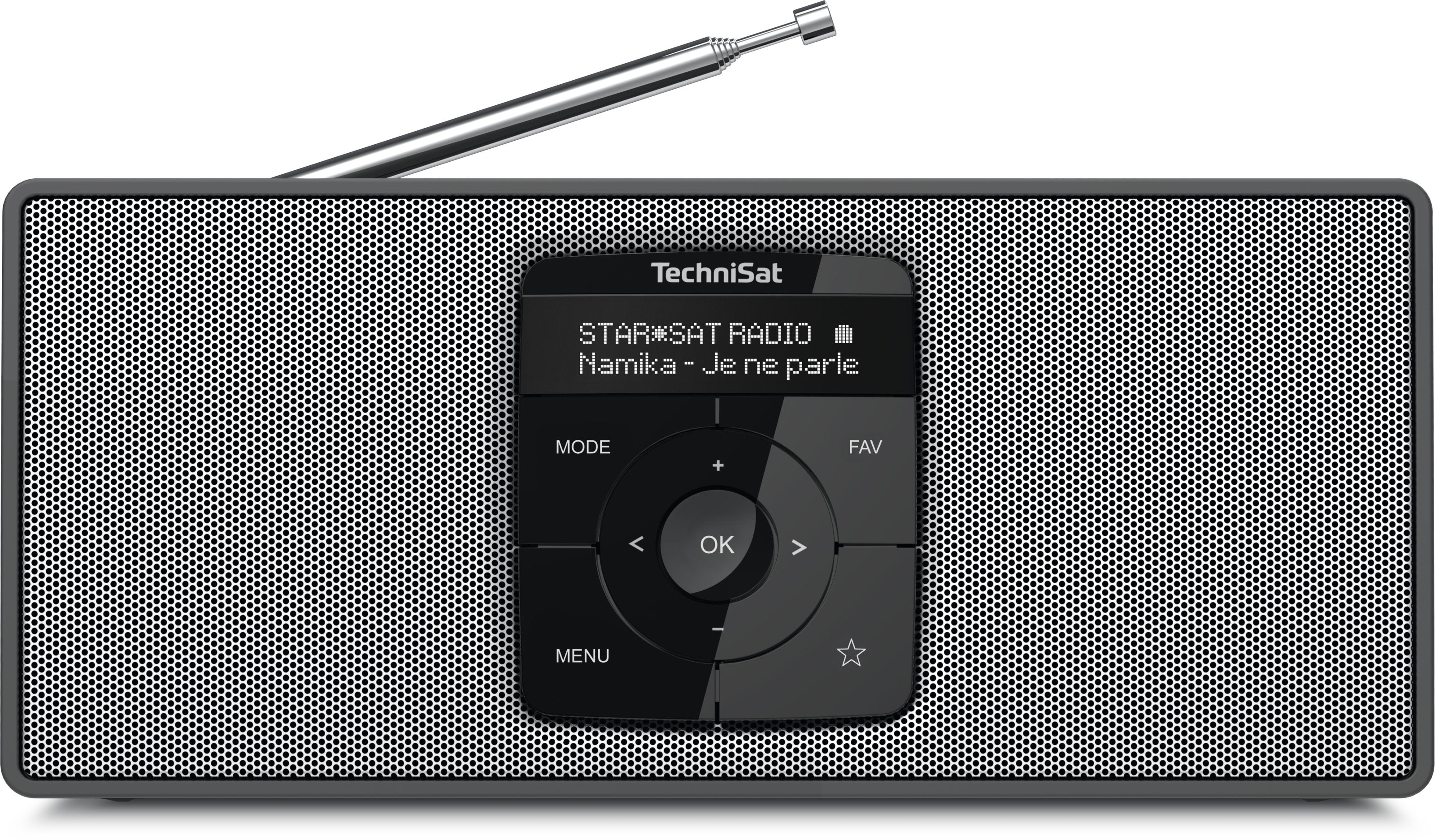 TechniSat Digitradio 2 Stereo – DAB-/Internetradio – Portabel – DAB+, UKW, Bluetooth, 10 h – Silber