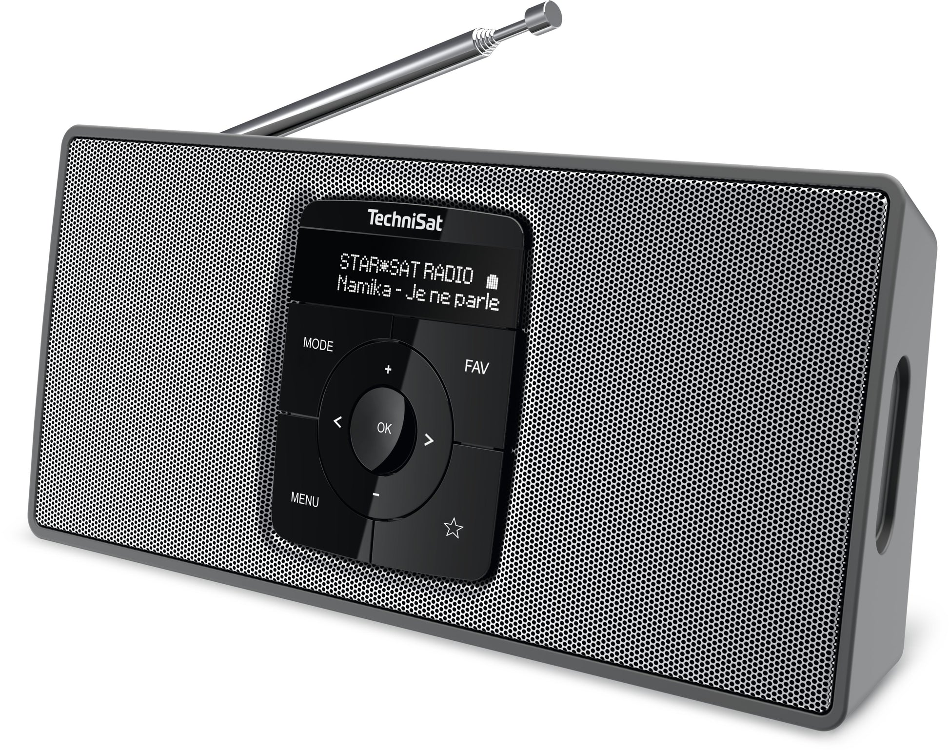 TechniSat Digitradio 2 Stereo – DAB-/Internetradio – Portabel – DAB+, UKW, Bluetooth, 10 h – Silber