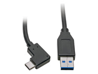 Tripp Lite USB-C auf USB-A Kabel – USB 3.2 Gen 1 (5 Gbit/s) – 0,9 m – Abgewinkelt – Schwarz