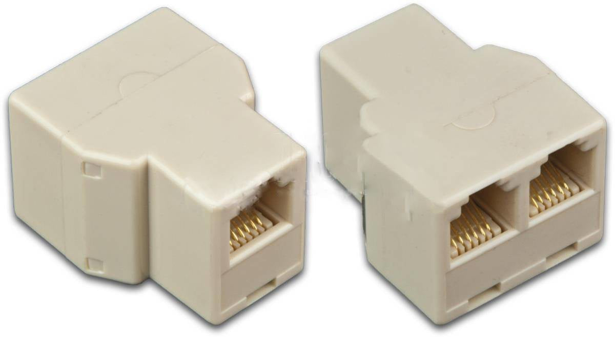Wirewin MOD DX ADP 8/8-8/8 1:2 Telefon-Adapter RJ-45 zu 2× RJ-45 – Cat.3, für ISDN-Telefonie, Beige