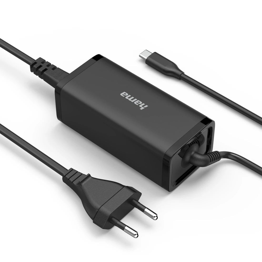 Hama 00200024 USB-Ladegerät 100 W – USB-C×1 – PD 3.0, GaN – für Nintendo, Google, Huawei u. a. – Schwarz