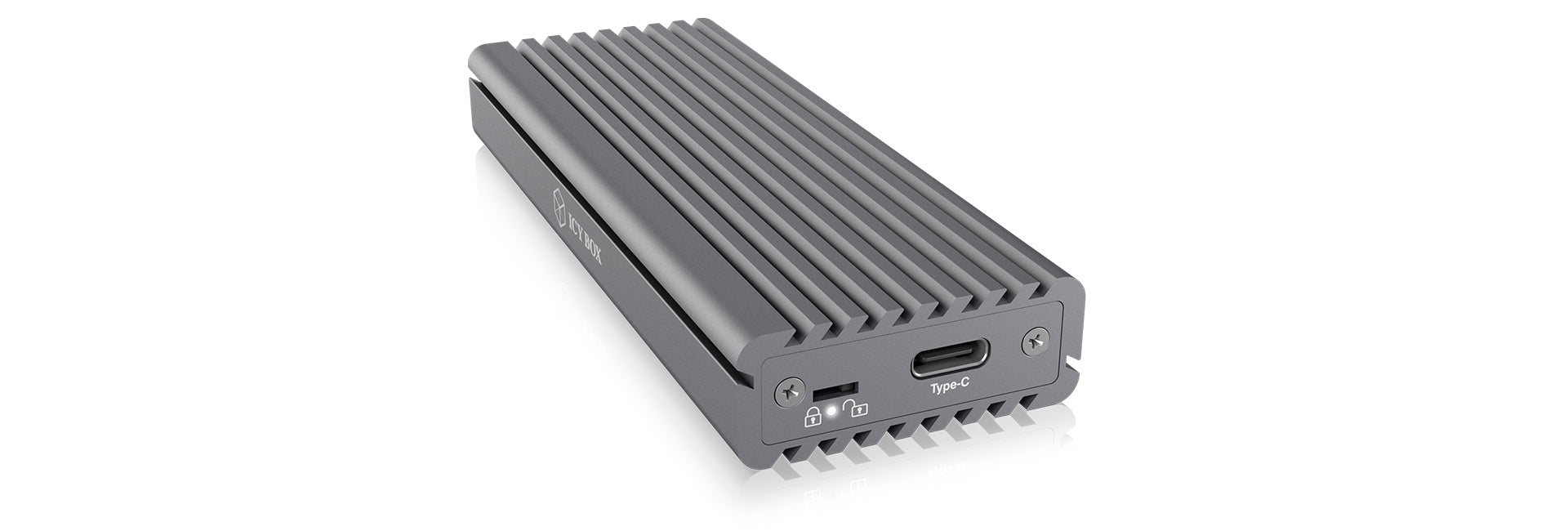 ICY BOX IB-1817M-C31 – externes M.2 NVMe-Gehäuse – USB 3.2 Gen 2, USB Typ-C, für M.2 22×30–80 mm