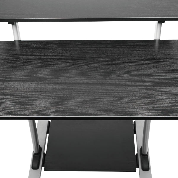 LogiLink Steh-/Sitz-Tisch – 70,5 × 70 cm, höhenverstellbar, anthrazit, Stahl, Spanplatte