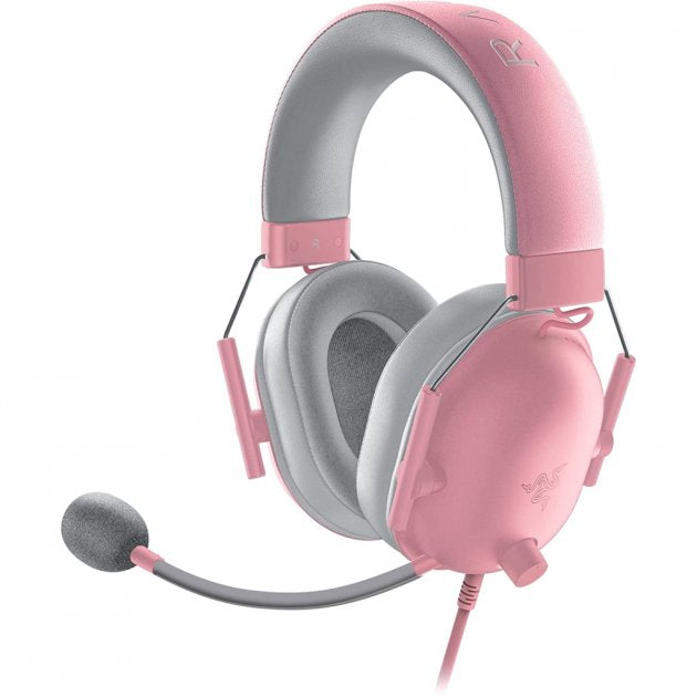Razer BlackShark V2 X Quartz Gaming-Headset – Over-Ear, Stereo, Kabelgebunden, 3,5 mm Klinke, Pink