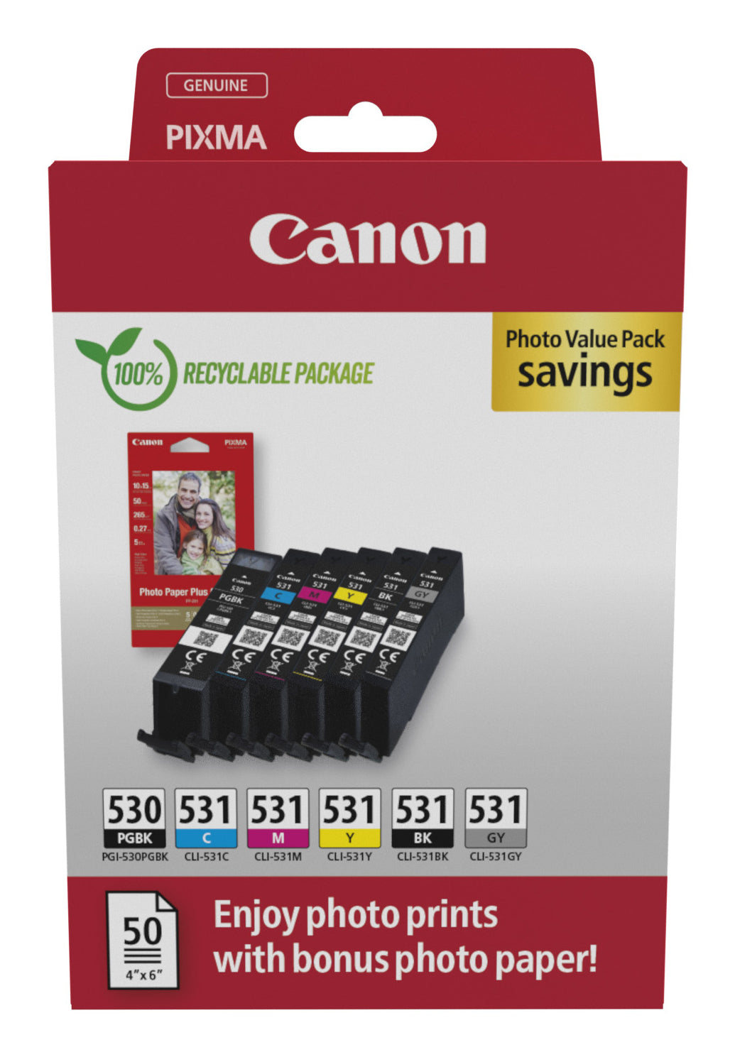 Canon PGI-530/CLI-531 Tintenpatronen-Multipack,  (Original) – für PGI-530/CLI-531