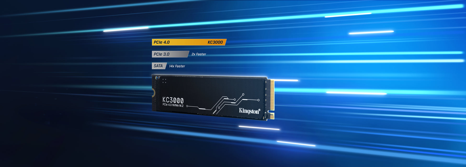 Kingston 1024GB M.2 2280 NVMe SSD – KC3000, 6'000 MB/s Schreiben, 7'000 MB/s Lesen