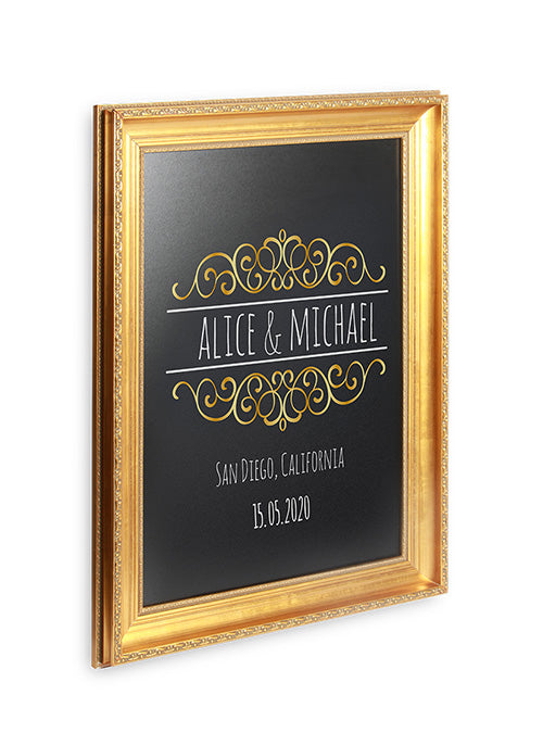 Securit Kreidetafel GOLD BOARD – 650 × 850 mm – Melamin (beschichtet), gold – für Kreidemarker – Wandmontage