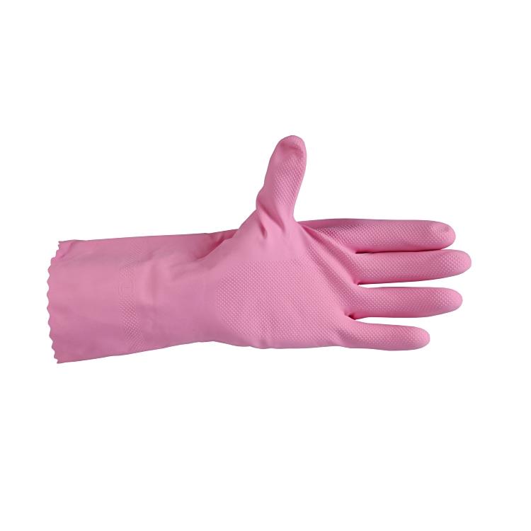 Weitaglove Arbeitshandschuhe Graziella – S – Naturlatex, Pink, 30 cm, 0,40 mm