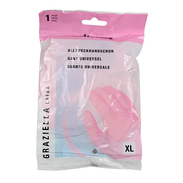 Weitaglove Arbeitshandschuhe Graziella – Gr. XL, 10 Paare – Latex, Pink, 0,40 mm, 30 cm