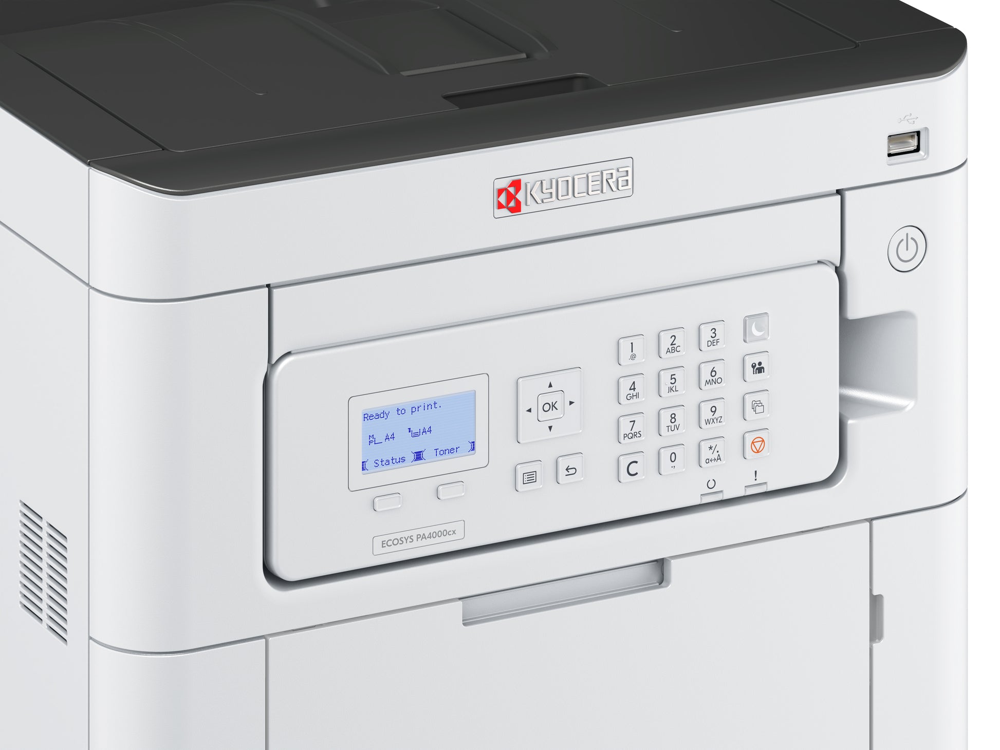 KYOCERA PA4000cx – A4, Farbe, Duplex, 40 S./Min., 1200 × 1200 dpi, LAN/USB, Papier: 650 Blatt