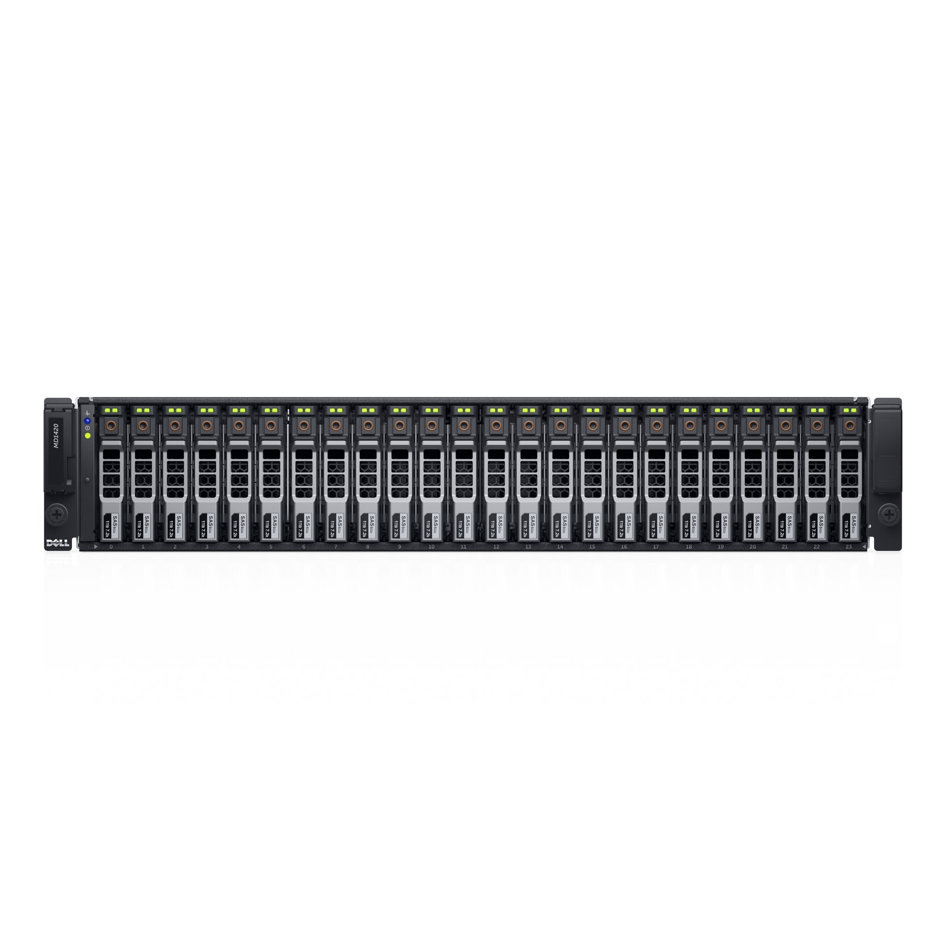 DELL PowerVault MD1420 – 24-Bay Rack 2U SAN – redundantes Netzteil, 10,8 TB HDD vorinstalliert