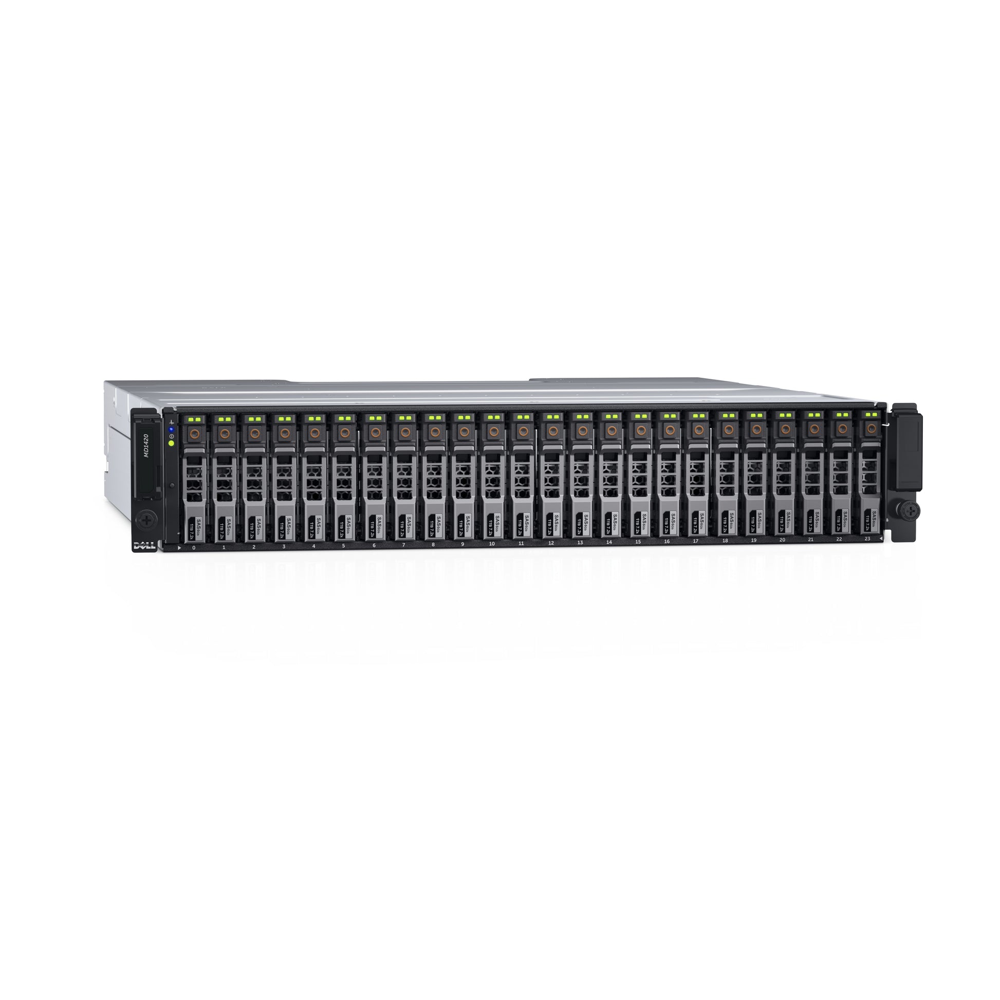DELL PowerVault MD1420 – 24-Bay Rack 2U SAN – redundantes Netzteil, 10,8 TB HDD vorinstalliert
