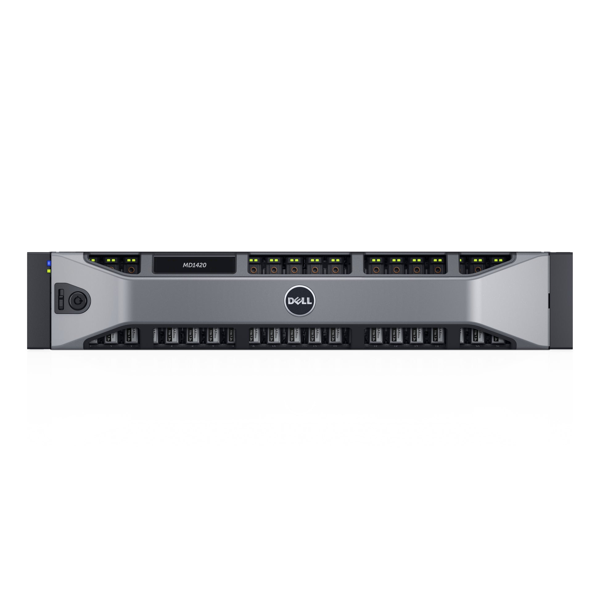 DELL PowerVault MD1420 – 24-Bay Rack 2U SAN – redundantes Netzteil, 10,8 TB HDD vorinstalliert