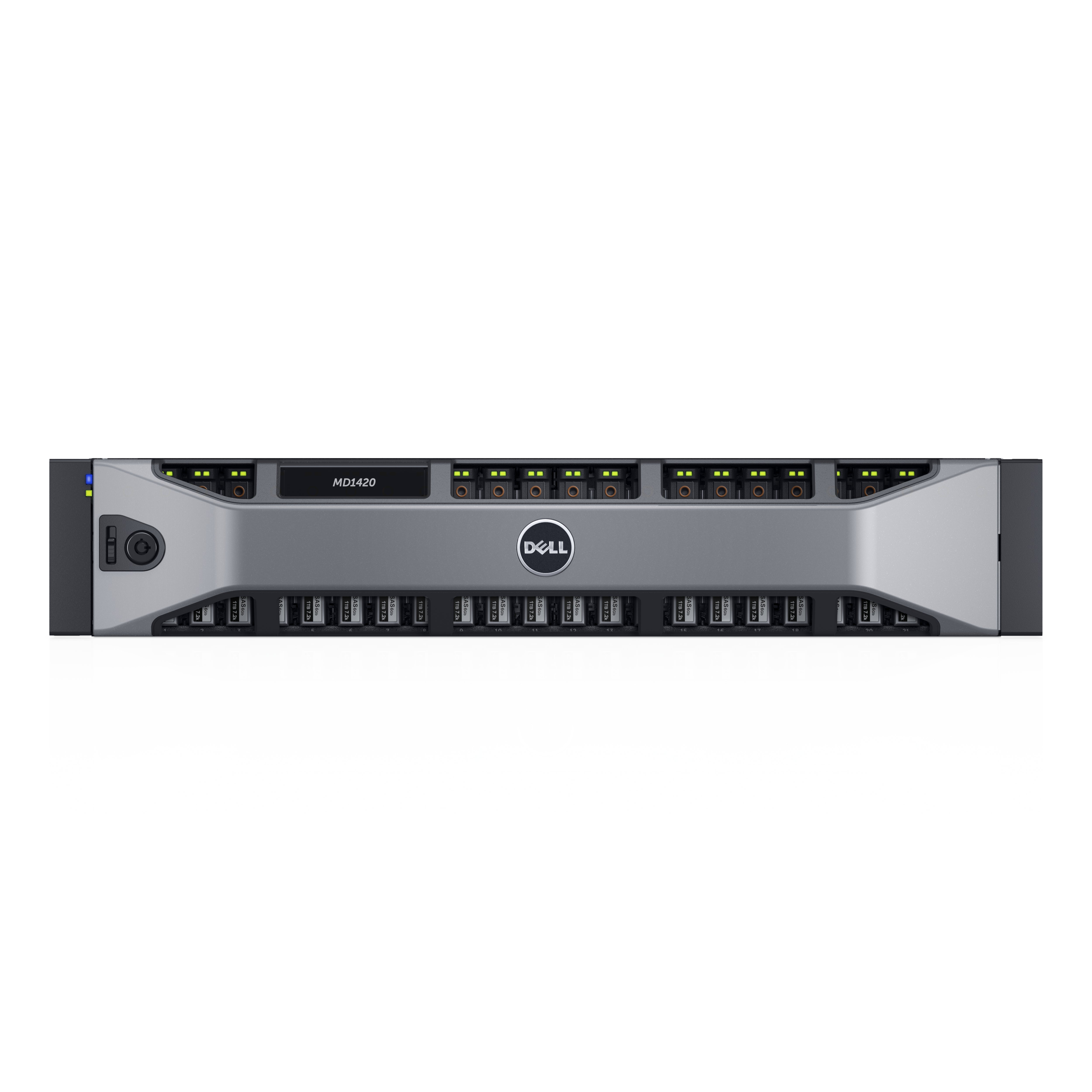 DELL PowerVault MD1420 – 24-Bay Rack 2U SAN – redundantes Netzteil, 10,8 TB HDD vorinstalliert