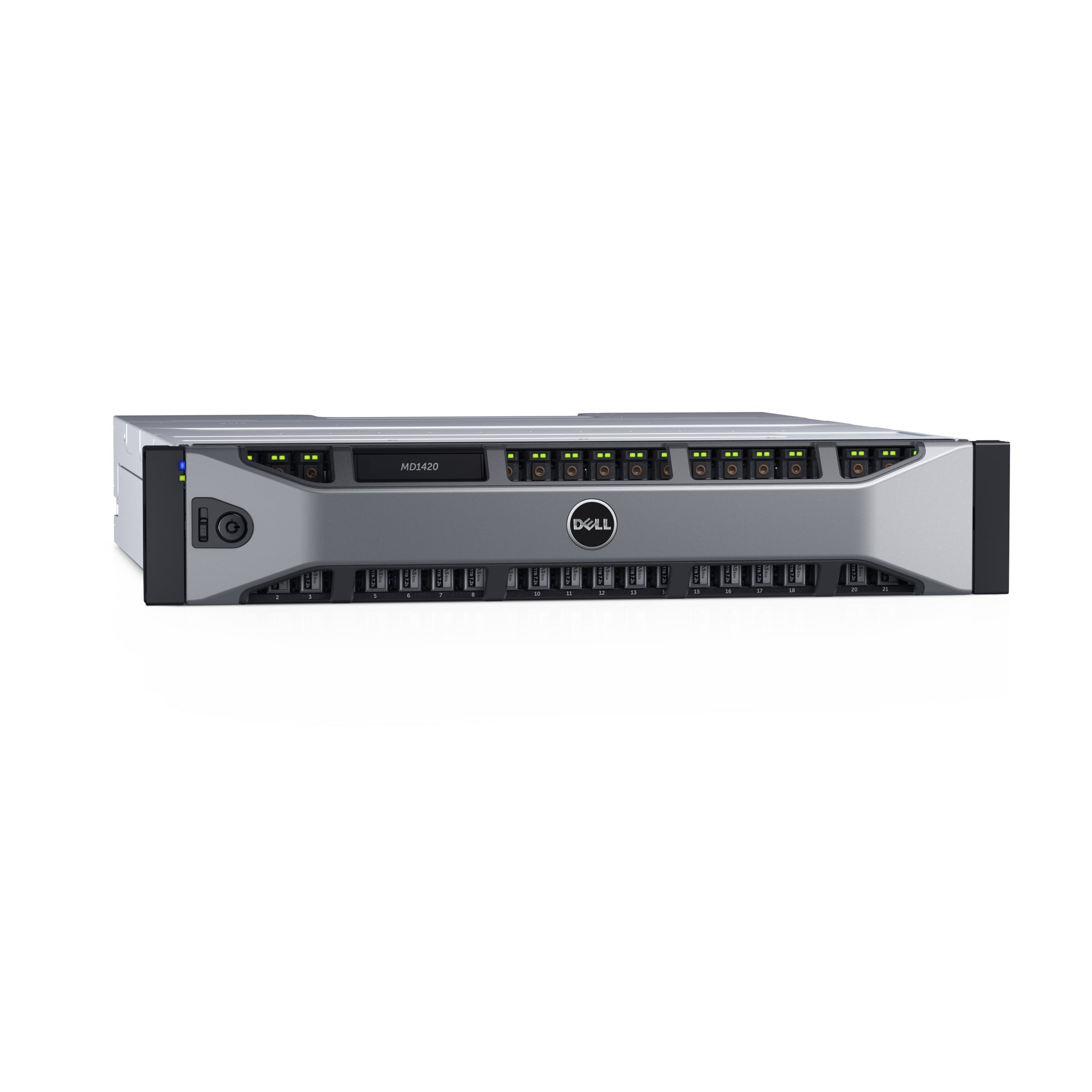 DELL PowerVault MD1420 – 24-Bay Rack 2U SAN – redundantes Netzteil, 10,8 TB HDD vorinstalliert