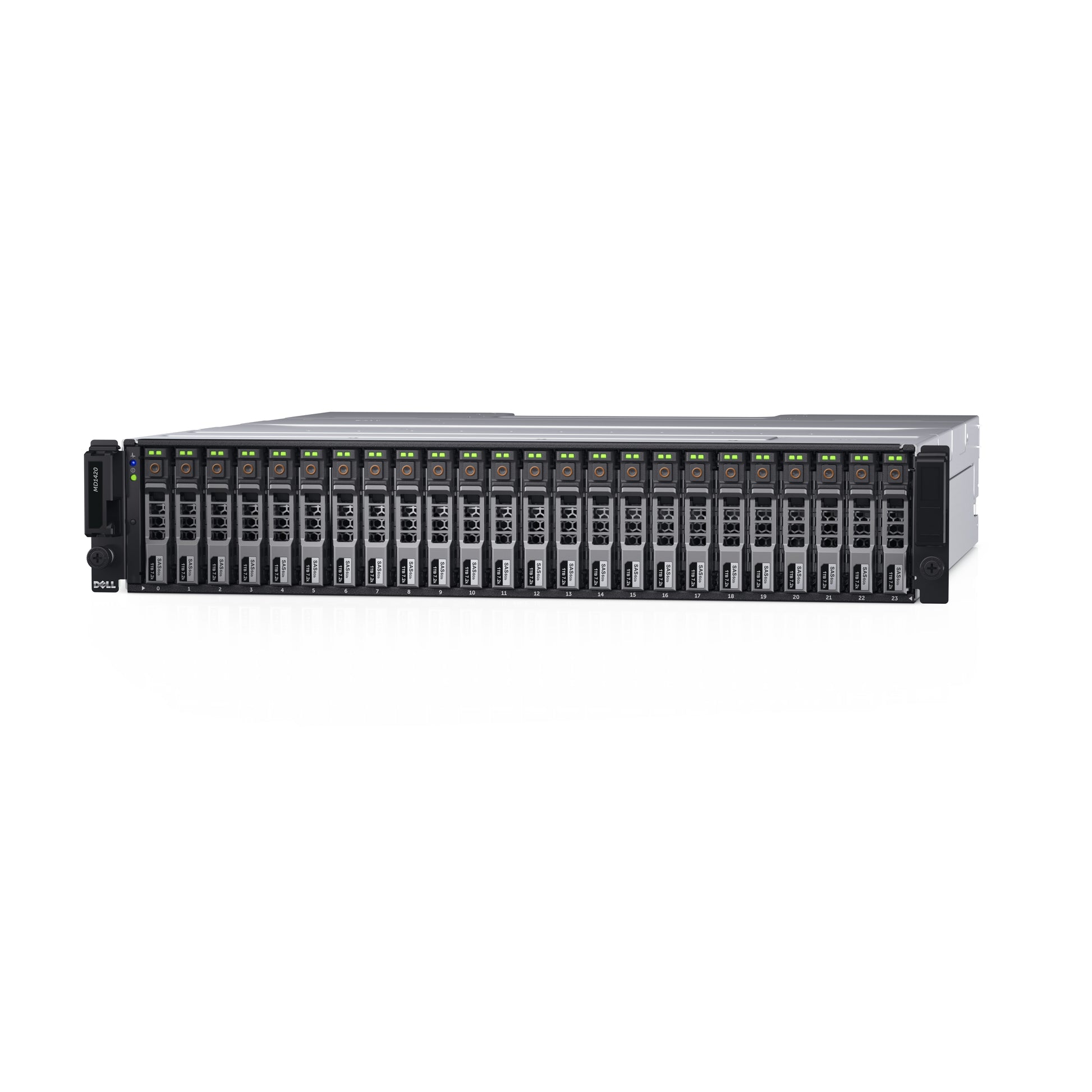DELL PowerVault MD1420 – 24-Bay Rack 2U SAN – redundantes Netzteil, 10,8 TB HDD vorinstalliert