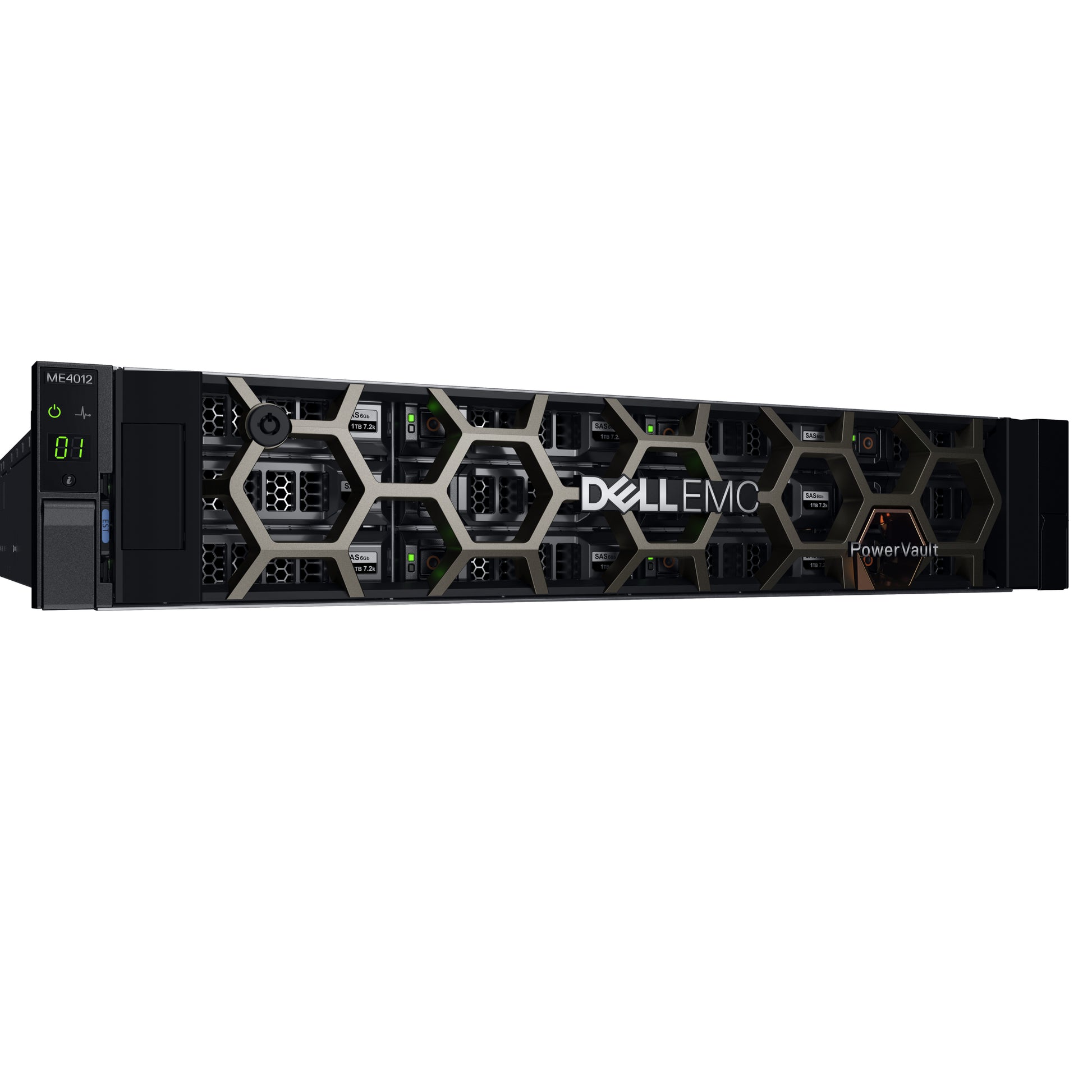 DELL PowerVault ME4012 – 12-Bay Rack 2U SAN – 24 TB HDD vorinstalliert, für 3,5" HDD/SSD, SAS