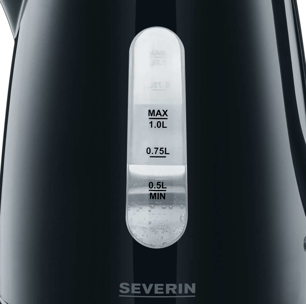 Severin Wasserkocher WK 3410 – 1 l, 2200 W, Schwarz