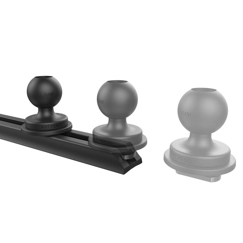 RAM Mounts RAP-TRACK-DR-3U – Montageschiene, Komposit, Schwarz, 23 × 76 × 13 mm