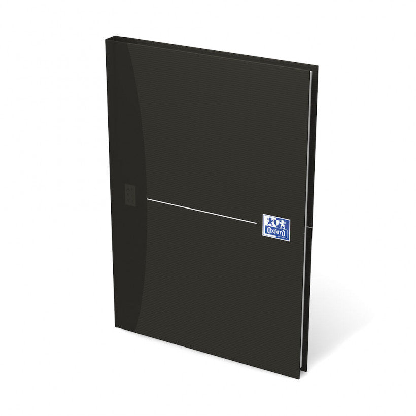 Oxford Notizbuch A5, liniert, Fadenheftung, Hardcover, 192 Seiten, 90 g/m² – schwarz