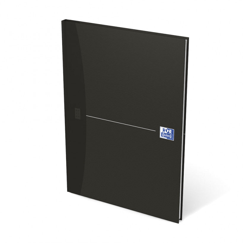 Oxford Notizbuch – A4 – liniert – 96 Blatt – 90 g/m² – Hardcover, perforiert, abgerundete Kanten, schwarz