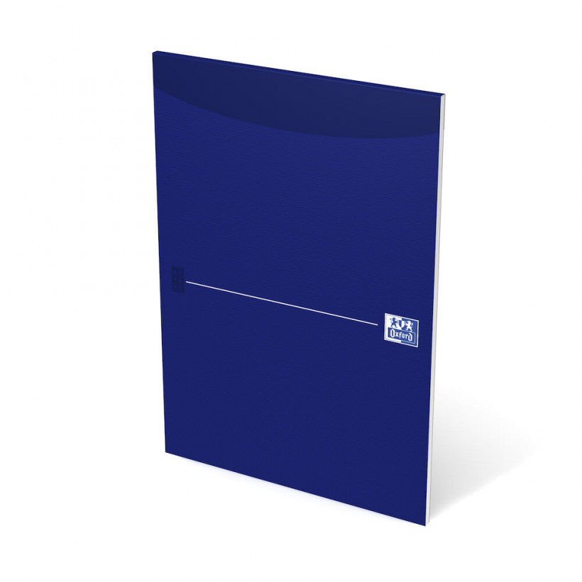 Oxford Notizblock – A4 – blanko – 90 g/m², abgerundete Kanten, blau