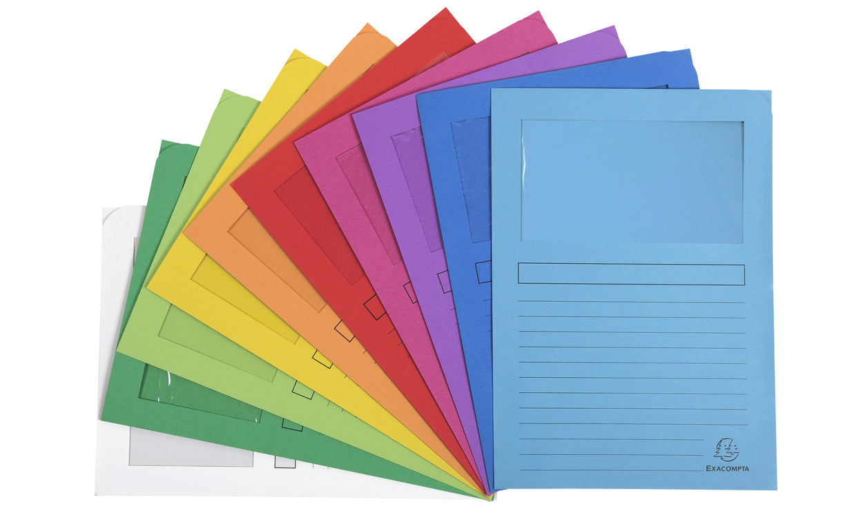 Exacompta Organisationsmappe FOREVER A4, mit Sichtfenster, 120 g/m², assortiert – 960 Stück