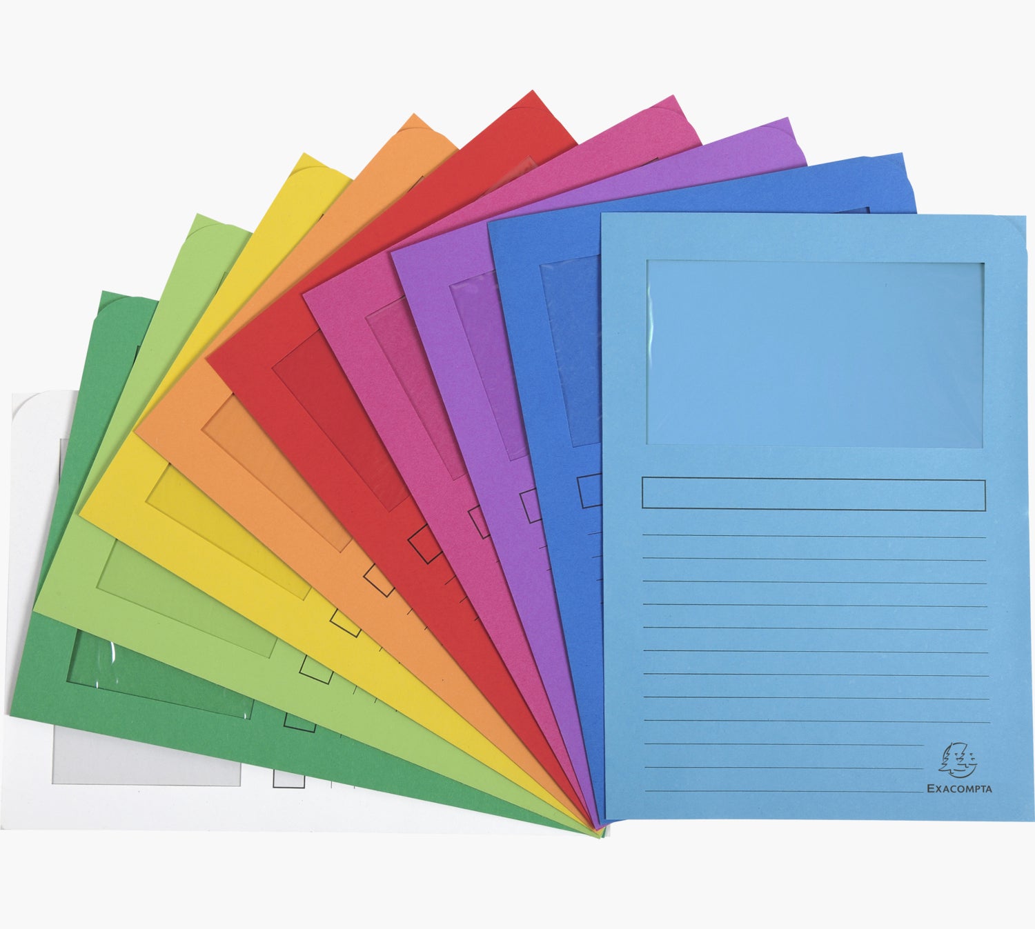 Exacompta Organisationsmappe FOREVER A4, mit Sichtfenster, 120 g/m², assortiert – 960 Stück