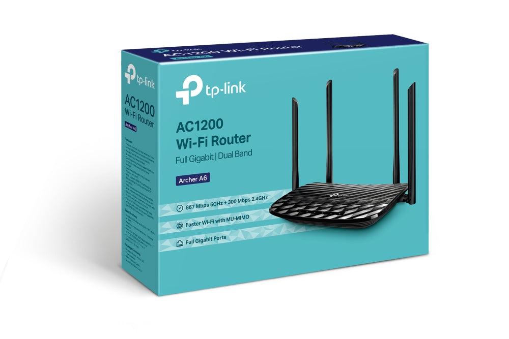 TP-Link Archer A6 – WLAN-Router – Wi-Fi 5 Dual-Band (2,4/5 GHz), 867 Mbit/s