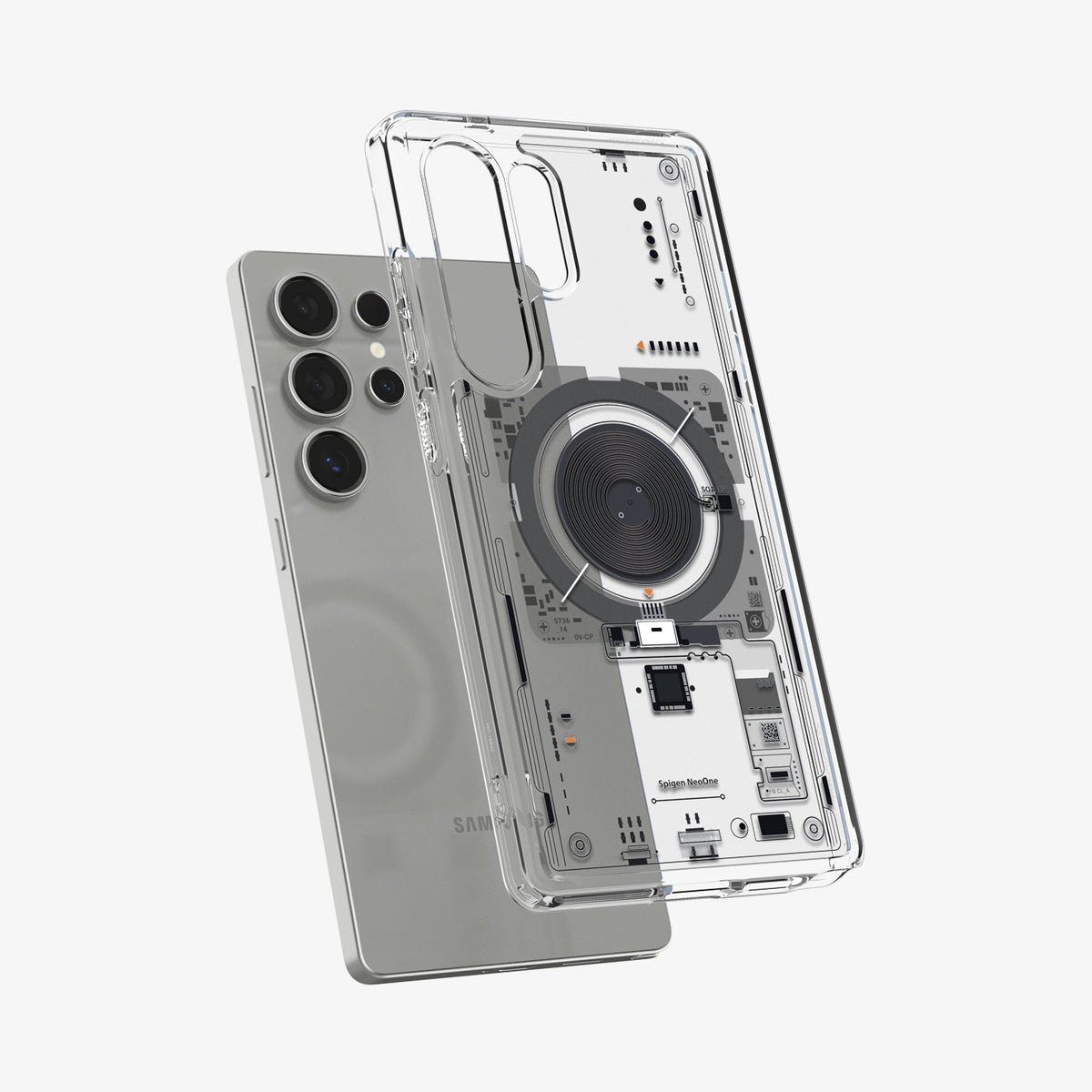 Spigen Ultra Hybrid Neo One Backcover – für Samsung Galaxy S25 Ultra, Transparent, bis 1,2 m Sturzsicher