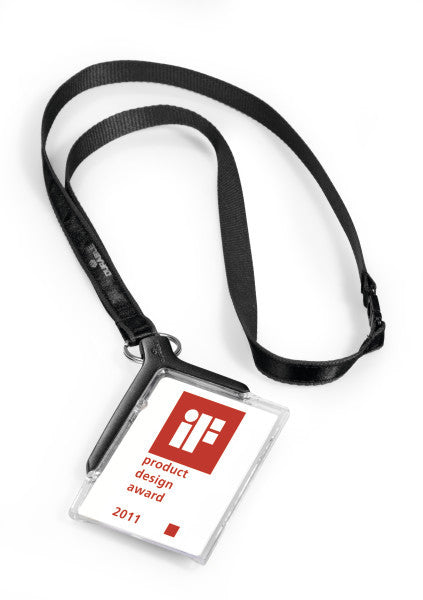 Durable Ausweishalter Deluxe – für Ausweise 85×54 mm – mit Textilband – Anthrazit