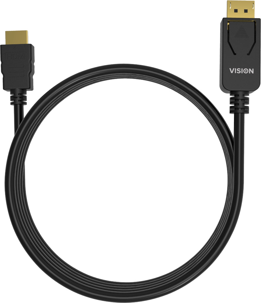 Vision DisplayPort auf HDMI Kabel HDMI 2.0 4K 30 Hz – 1 m