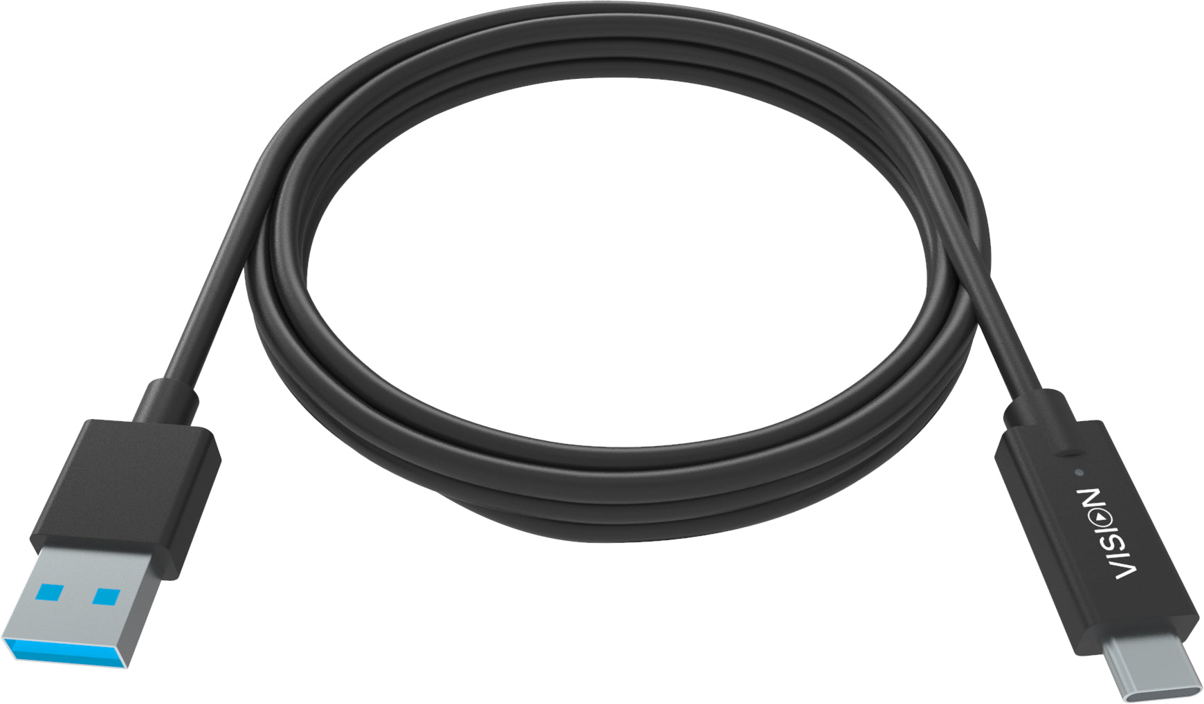 Vision USB-A auf USB-C Kabel – USB 3.2 Gen 1 (5 Gbit/s) – 2 m – Schwarz