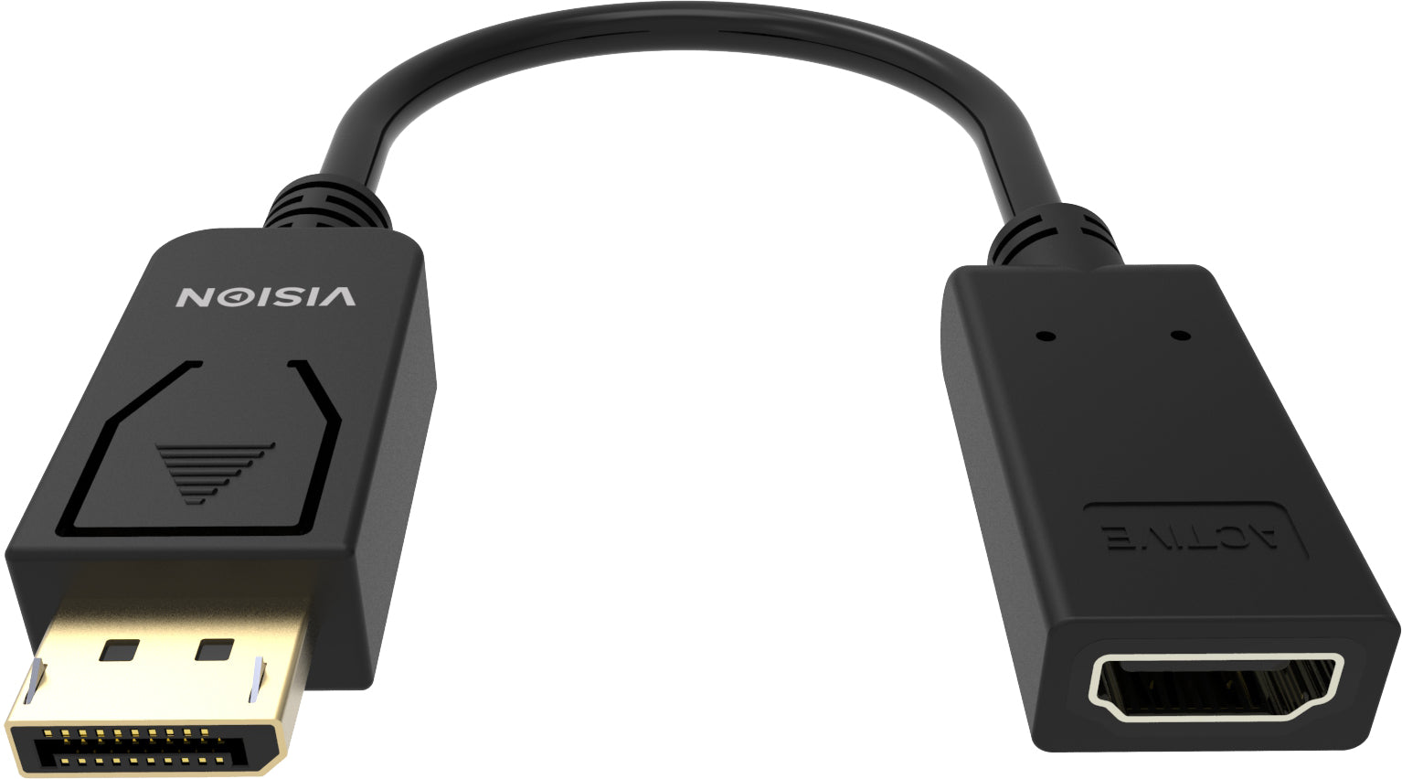 Vision TC-DPHDMI/BL Adapter DisplayPort zu HDMI – 8K (7680 × 4320) @ 60 Hz, HDMI 2.1, DP 1.4 – Schwarz