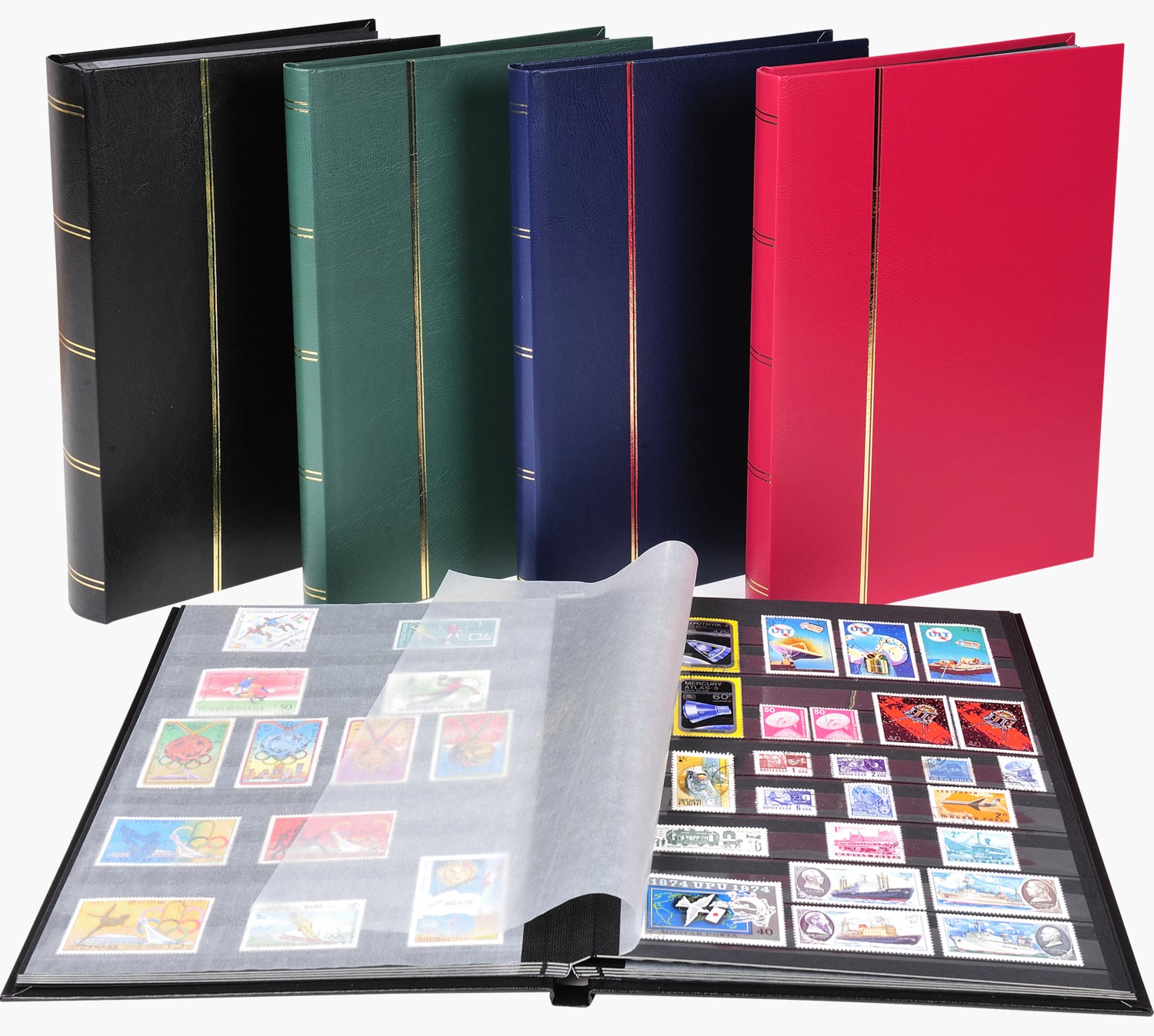 Exacompta Einsteckalbum, 16 Seiten, 22,5 × 30,5 cm, Schwarz, Kunstleder