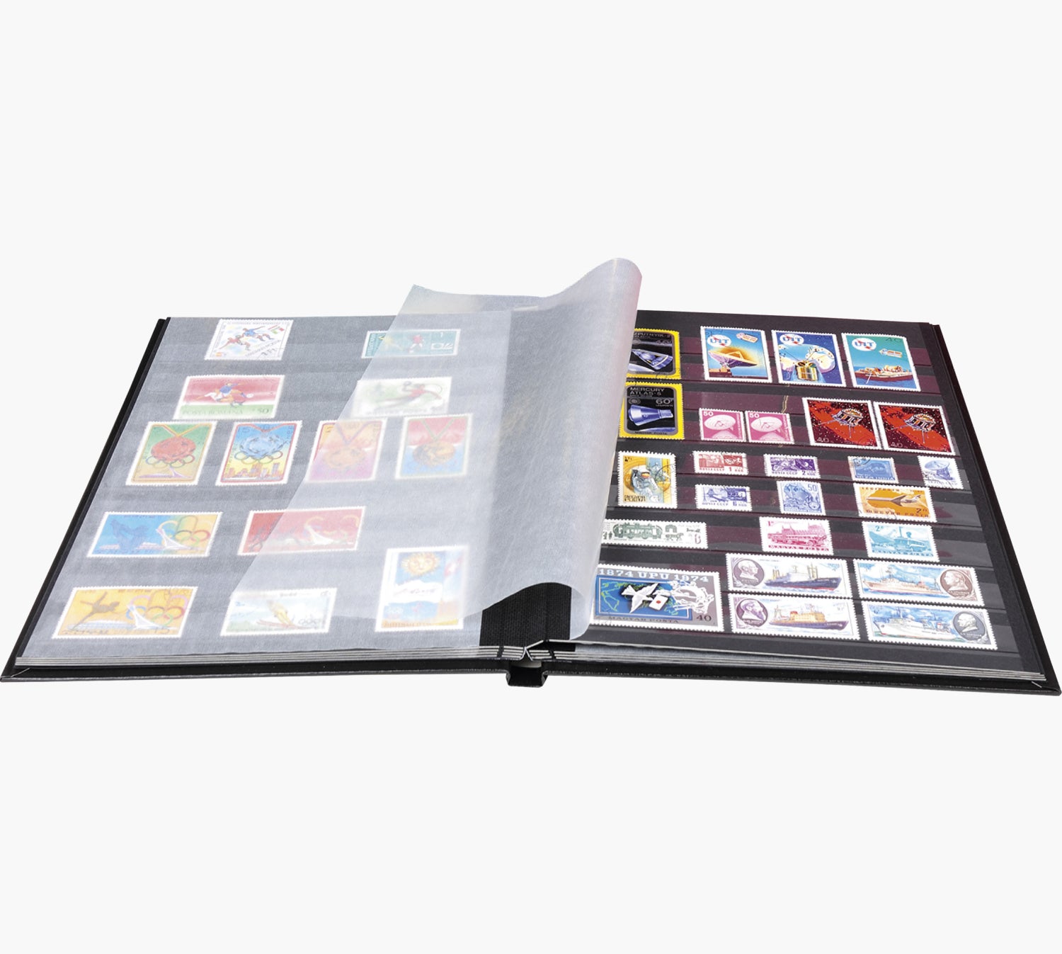 Exacompta Einsteckalbum, 16 Seiten, 22,5 × 30,5 cm, Schwarz, Kunstleder