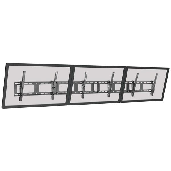 StarTech.com Wandhalterung – neigbar – 40–50" – VESA 200×100–600×400 – bis 150 kg, für 3 Displays – schwarz