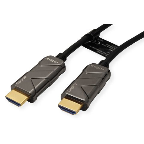 ROLINE HDMI Kabel HDMI 2.1 8K 60 Hz – 15 m – AOC, Ethernet