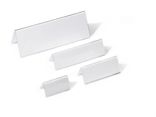 Durable Tisch-Namensschild – 210 × 61 mm – Acryl – transparent
