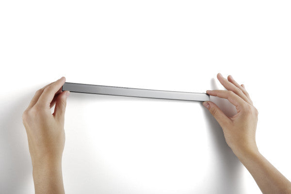Durable Durafix Rail Magnetleiste – 297 × 17 mm, silber metallic, selbstklebend, wiederablösbar, 5er-Pack